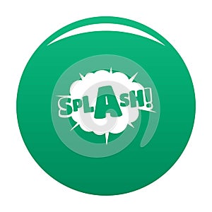 Comic boom splash icon vector green