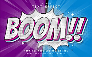 Comic boom text effect editable