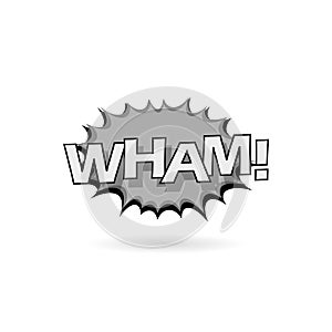 Comic boom wham icon. Simple illustration of comic boom wham icon