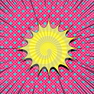 Comic bright abstract template