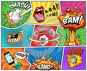 Comic bright composition