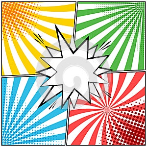 Comic bright composition