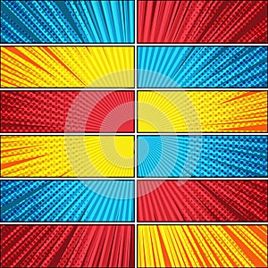 Comic bright explosive background