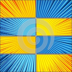 Comic bright explosive background