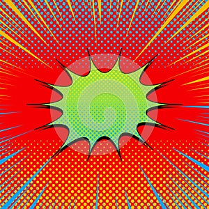 Comic bright explosive concept