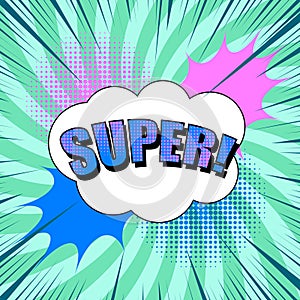 Comic bright explosive concept