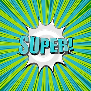 Comic bright explosive concept