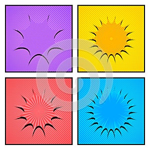 Comic bright frames composition