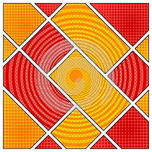 Comic bright frames composition