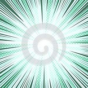 Comic bright green explosive background