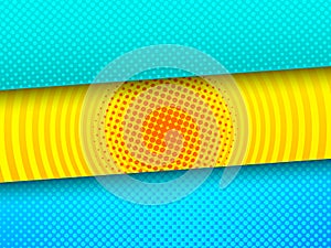 Comic bright horizontal banners