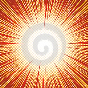 Comic bright orange dynamic explosive template