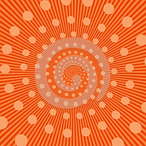 Comic bright orange template