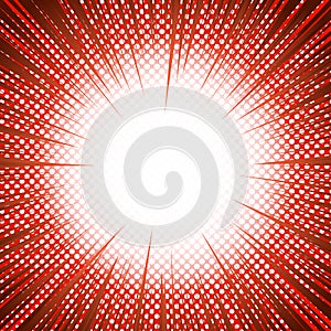 Comic bright red explosive background