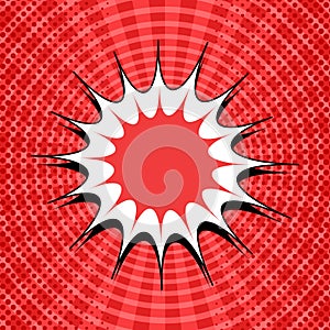 Comic bright red template