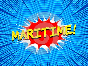 Comic bright sea concept