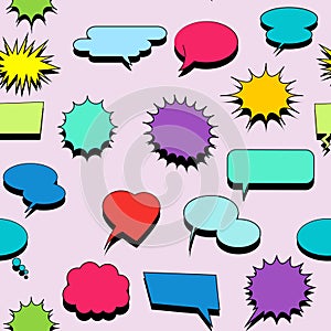 Comic bright seamless pattern