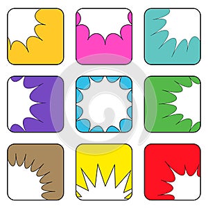 Comic bright vivid composition