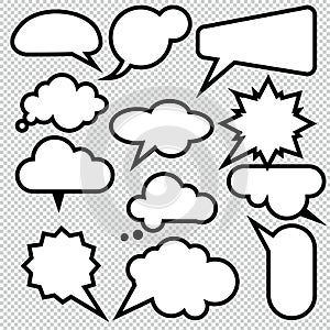 Comic Bubble Speech Balloons Speech Cartoon Speech Vector illustrator 1