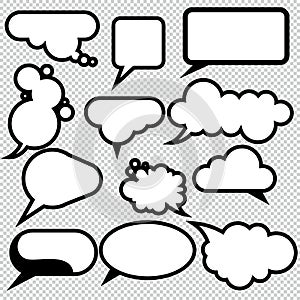 Comic Bubble Speech Balloons Speech Cartoon Speech Vector illustrator 2