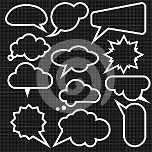 Comic Bubble Speech Balloons Speech Cartoon Speech Vector illustrator 3