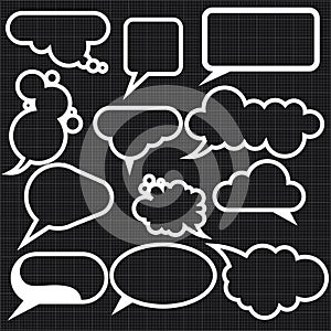 Comic Bubble Speech Balloons Speech Cartoon Speech Vector illustrator 4
