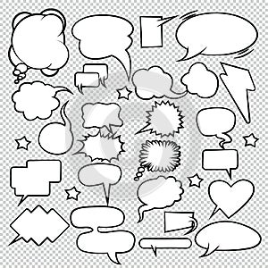 Comic Bubble Speech Balloons Speech Cartoon Speech Vector illustrator