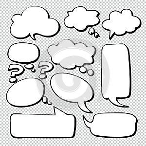 Comic Bubble Speech Balloons Speech Cartoon Speech Vector illustrator 64