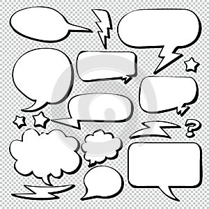 Comic Bubble Speech Balloons Speech Cartoon Speech Vector illustrator 62