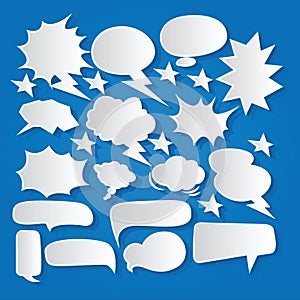 Comic Bubble Speech Balloons Speech Cartoon Speech Vector