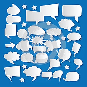 Comic Bubble Speech Balloons Speech Cartoon Speech Vector