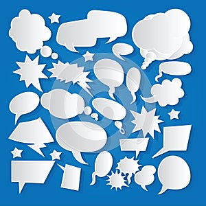 Comic Bubble Speech Balloons Speech Cartoon Speech Vector