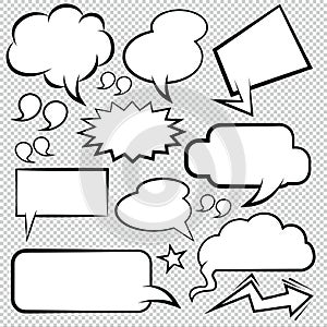 Comic Bubble Speech Balloons Speech Cartoon Speech Vector illustrator