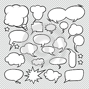 Comic Bubble Speech Balloons Speech Cartoon Speech Vector illustrator