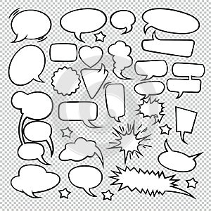 Comic Bubble Speech Balloons Speech Cartoon Speech Vector illustrator