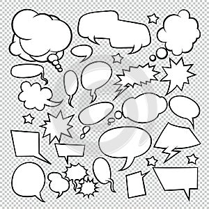 Comic Bubble Speech Balloons Speech Cartoon Speech Vector illustrator