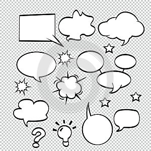 Comic Bubble Speech Balloons Speech Cartoon Speech Vector illustrator 54