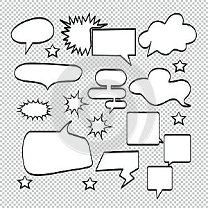 Comic Bubble Speech Balloons Speech Cartoon Speech Vector illustrator 82