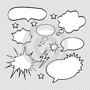 Comic Bubble Speech Balloons Speech Cartoon Speech Vector illustrator 84