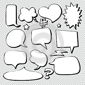 Comic Bubble Speech Balloons Speech Cartoon Speech Vector illustrator 52