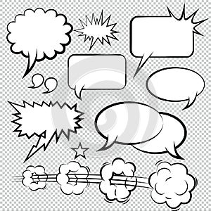 Comic Bubble Speech Balloons Speech Cartoon Speech Vector illustrator