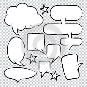 Comic -Bubble -Speech -Balloons -Speech- Cartoon -Speech Vector Set 1