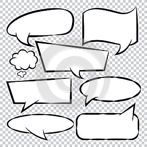 Comic -Bubble -Speech -Balloons -Speech- Cartoon -Speech Vector Set 18
