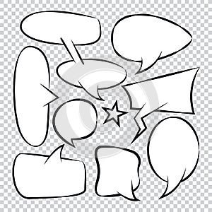 Comic -Bubble -Speech -Balloons -Speech- Cartoon -Speech Vector Set 2