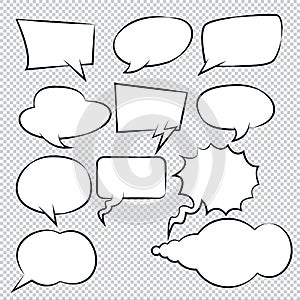 Comic Bubble Speech Balloons Speech Cartoon Vector