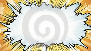 Comic Explosion Vector With Rays Background