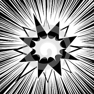 Comic burst monochrome concept