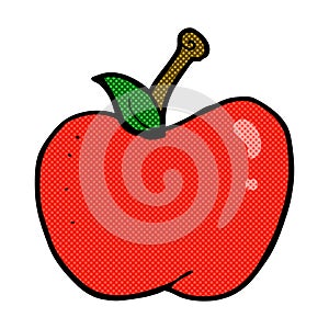 comic cartoon apple