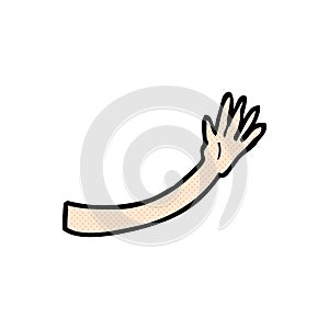 comic cartoon arm gesture