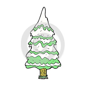 comic cartoon christmas tree